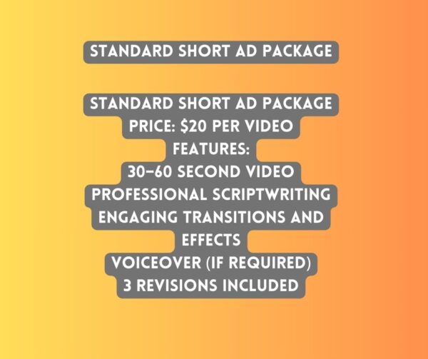 Standard Short Ad Package